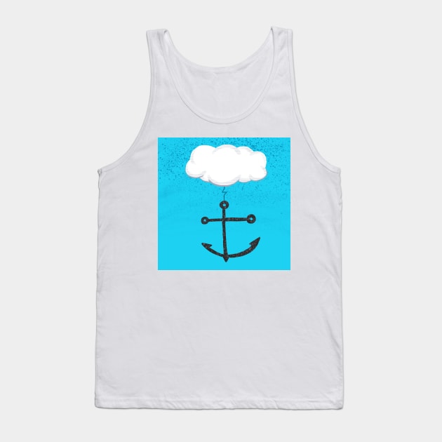 Cloud Anchor Tank Top by chawlie